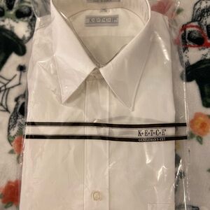 Ketch Men's Classic White Dress Shirt